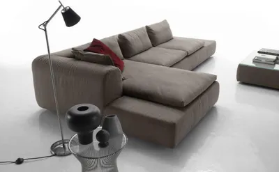 Zdjęcie produktu dla Sofa narożna Sofa tapicerowana Sofa w kształcie litery L Meble Szare Sofy Skórzane