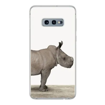 Produktbild von MuchoWow® Handyhülle Schutzhülle Hülle für Samsung Galaxy S10e Rhinozeros - Tiere - Jungen - Mädchen Silikon Softcase Handy Hülle - Handy