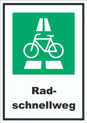 Produktbild von Radschnellweg Aufkleber A5 (148x210mm)