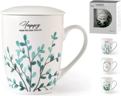 Produktbild von H&H Kräuterteemaschine mit Filter aus neuem Bone China Botanical CL38