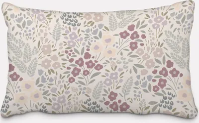 Produktbild von SCHÖNER LEBEN. Kissenhülle Digitaldruck  Blumenwiese cremeweiß lila Größe 60x80cm (HxB) 60x80cm (HxB) Größe