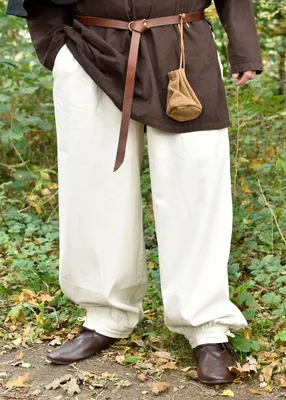 Produktbild von Weite Mittelalter-Hose Hermann, natur - Wikingerhose Mittelalterhose Kostüm Ritter Verkleidung Größe: L
