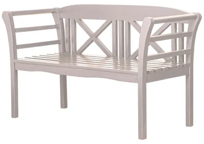 Produktbild von Mahagoni Garten-/Balkonsitzbank - bene living - Föhr weiß 120 cm
