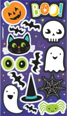 Image de Feuilles d'autocollants Halloween Accessoires de fête