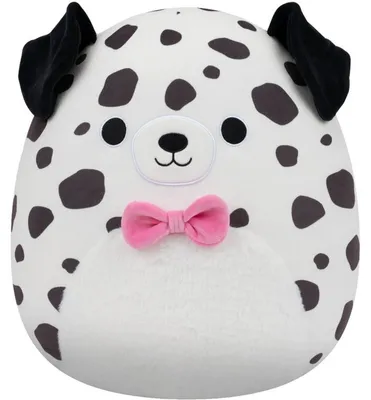 Immagine prodotto di Squishmallows, peluche Dustin, cane dalmata bianco, 40 cm