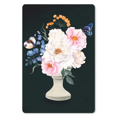 Produktbild von MuchoWow® Mauspad Mousepad Aquarell - Stillleben - Schmetterlinge 40x60 cm - Mousepads - Maus Mat - Pad - Mausunterlage - Schreibtisch Accesoire