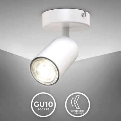 Obrázok produktu pre LED reflektor nástenný otočný retro biely GU10 stropné svietidlo predsieň spálňa