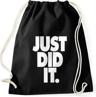 Produktbild von Turnbeutel Just did it Spruch Moonworks® schwarz unisize