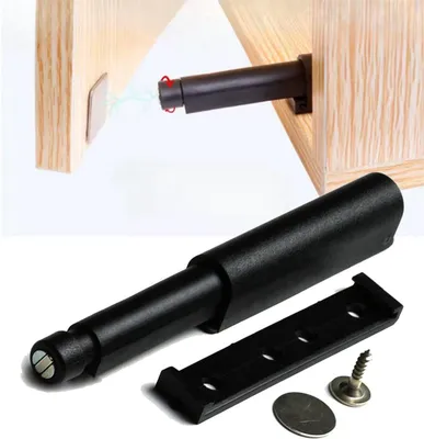 Productafbeelding van Deurslot met magneet - 2 stuks - Deurslot - 40mm zwart - Deurslot - Deurstopper - Deurdemper - Deursluiter - CHPN