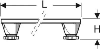 Zdjęcie produktu dla Geberit 554.964.00.2, 1100 mm, 73 mm