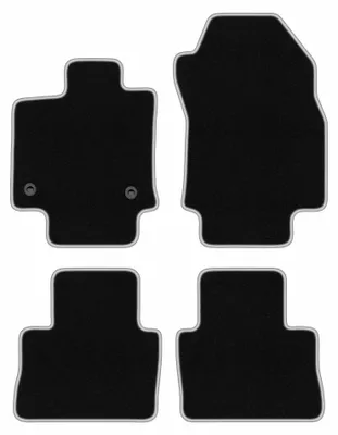 Immagine prodotto di Tappetini in moquette per Toyota RAV4 V Hybrid 2019- (SUV) – set 4 pezzi, nero/argento, su misura – Wielganizator CARLUX