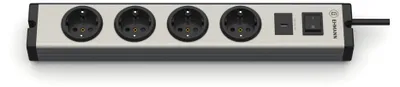 Productafbeelding van EHMANN 0601x0g052031, meerwegstekkerdoos, aluminium, 4 stopcontacten + 1x USB-C