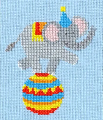 Produktbild von Bothy Threads Kreuzstich Stickpackung "Der Balanceakt", Zählmuster, JUMP2, 12x14cm