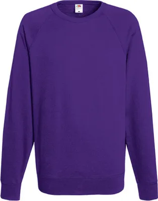 Produktbild von Fruit of the Loom 62-138-0 | Herren Lightweight Raglan Sweat / Belcoro® Garn - Farbe: Purple - Größe: L