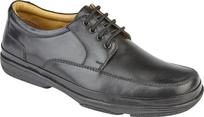 Immagine prodotto di Scarpe Roamers da uomo in pelle a 4 occhielli DF1691 (44 EU) (Nero)