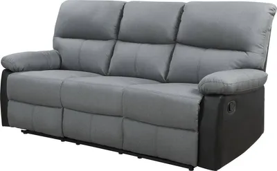 Produktbild von Relax-Sofa "Lincoln" - 3-Sitzer - Schwarz / Dunkelgrau