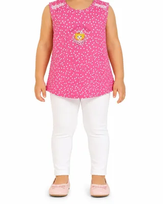 Produktbild von 101109 Prinzessin Lillifee Mädchen Top Pink Gr. 98 – Baumwolltop mit süßer Bruststickerei