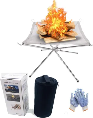 Produktbild von Tragbare Feuerschale, Faltbar, 42 cm, Edelstahl, für Camping