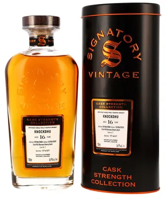 Produktbild von Knockdhu 16 Jahre - 2008/2025 - 2nd Fill Oloroso Butt - Cask Strength Collection - Signatory Vintage - Single Malt Scotch Whisky