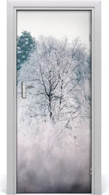 Produktbild von Tulup Türaufkleber 85x205 cm Dekorative Aufkleber Selbstklebend Wasserdichte Tapete Abnehmbar Schlafzimmer Wohnzimmer Wohnkultur - Wald im Winter