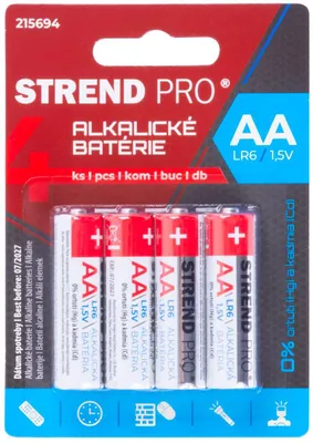 Image de Pile Strend Pro, LR6, 4 pcs, AA, blister
