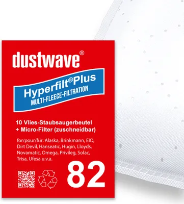 Produktbild von Sparpack - 10 Staubsaugerbeutel passend für Profimaster - 2001 » 2011 Bodenstaubsauger von dustwave® Markenstaubbeutel  Germany + inkl. Microfilter