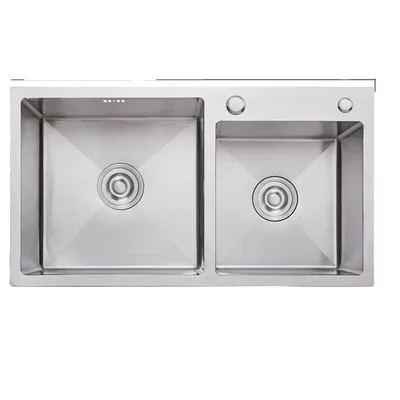 Produktbild von Spülbecken für die Küchenspüle, rechteckiges Design, Abtropfkorb, 780X430 Oben