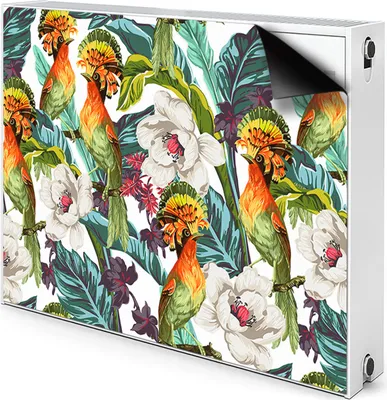 Produktbild von Magnet Verkleidung Abdeckung Heizkörperabdeckung Heizkörperabdeckung 80x60 cm  - Exotische, Vögel