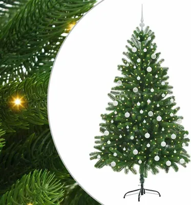 Obrázok produktu pre Vianočný stromček s 300 LED-i so stojanom Zelená 180 cm PE