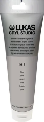Obrázok produktu pre Lukas Cryl Studio Plastic Tube Akrylová farba Silver 125 ml 1 ks