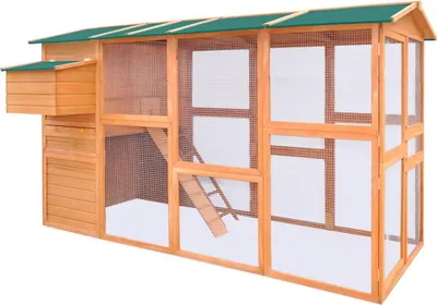 Obrázek produktu pro vidaXL Dřevěný kurník pro slepice 295x163x170 cm
