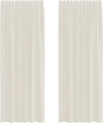 Produktbild von vidaXL Voile Vorhänge mit Stangentaschen 2 Stk. Creme