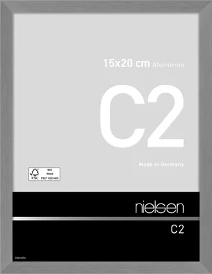 Produktbild von nielsen Aluminium Bilderrahmen C2, 15x20 cm, Struktur Grau Matt
