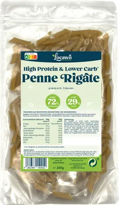 Produktbild von Locawo High Protein Low Carb Penne Rigate | Pasta | Nudeln 200g