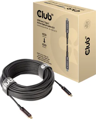 Produktbild von Club3D Kabel   USB 3.2 Typ C  20m aktiv optisch A/V    St/St retail