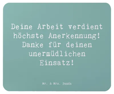 Produktbild von Mr. & Mrs. Panda Mousepad Spruch Danke Pflegekraft - Meeresbrise - Geschenk, Bedanken, Wertschätzung, computer mauspad, Fürsorge, Mouse Pad, Dankeschön, Aufmerksamkeit