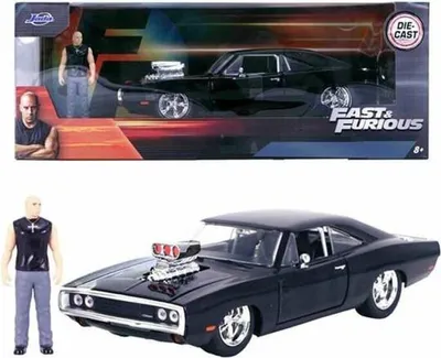 Image de Jada Toys 253205006 Dodge Charger R/T 1970 noir Fast & Furious avec Dom figure 1:24