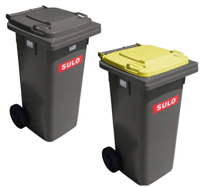 Produktbild von Set aus 2 Recyclingbehältern 120 L mit Deckeln