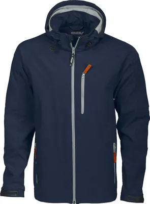 Produktbild von Softshell-Jacke Dad Tulsa winddicht wasserabweisend mit abnehmbarer Kapuze und verschließbaren Taschen