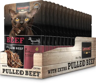 Produktbild von Leonardo Beef + extra pulled Beef 16x 70g