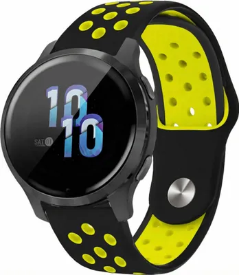 Image de imoshion Bandeau sportif en silicone - Connecteur universel 22 mm - Noir et jaune fluo