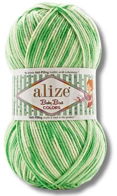Produktbild von Alize 1x 100g Baby Best Colors Wolle mit Farbverlauf, Antipilling, Häkeln, Stricken (8041)