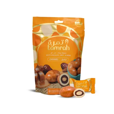 Zdjęcie produktu dla Tamrah Daktyle z Migdałem w Karmelowej Czekoladzie 100 g