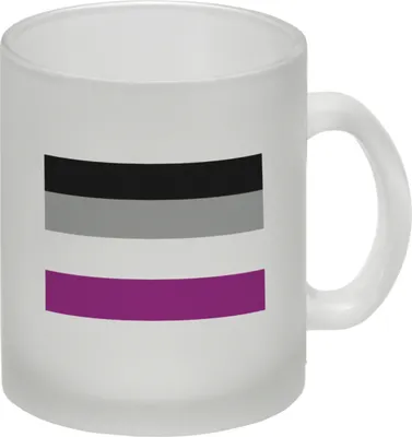 Produktbild von Asexual Flagge Gleichberechtigung Glas Tasse