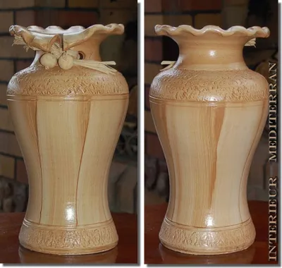 Produktbild von TISCHVASE "CORTADO" - Größe: ca.30 CM Beige