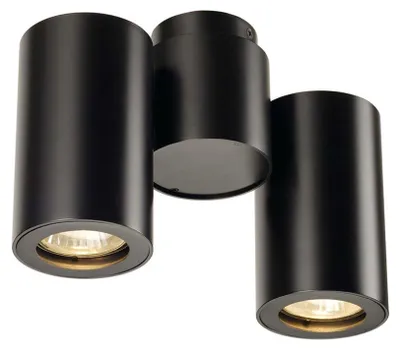 Produktbild von SLV ENOLA_B Wand- Deckenleuchte, zweiflammig, QPAR51, schwarz, max. 100 W