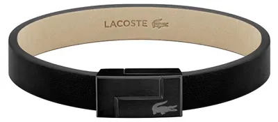 Image de Lacoste Traveler Bracelet en cuir noir 2040073