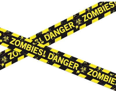 Productafbeelding van Politielint met de tekst "Zombie" (ongeveer 6 meter)