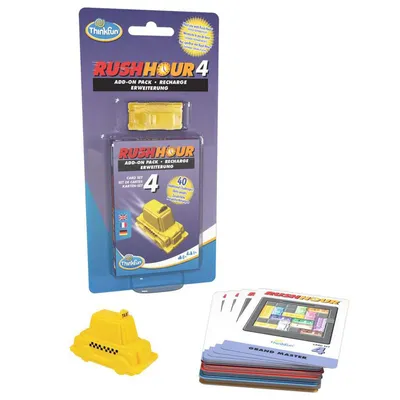 A product package for a game expansion, with some loose game pieces and cards shown.