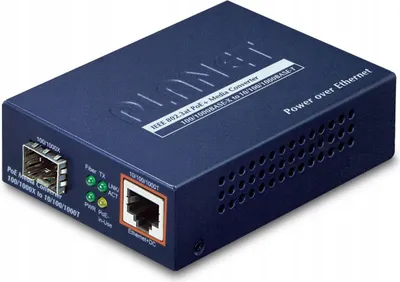 Zdjęcie produktu dla PLANET GTP-805A, 1000 Mbit/s, 1000Base-T, 1000Base-X, IEEE 802.3, IEEE 802.3ab, IEEE 802.3af, IEEE 802.3at, IEEE 802.3u, IEEE 802.3x, IEEE 802.3z, Gigabit Ethernet, 10,100,1000 Mbit/s